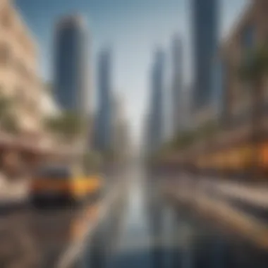 Modern Lifestyle in Dubai's Streets Vibrant street life reflecting the modern lifestyle in Dubai