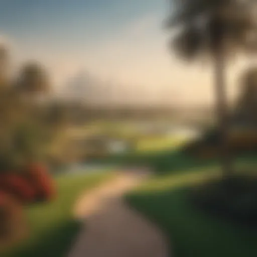 Breathtaking view of a premier golf course in the Emirates