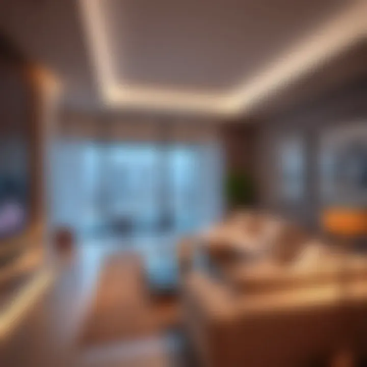 Luxurious interior design of a residential unit