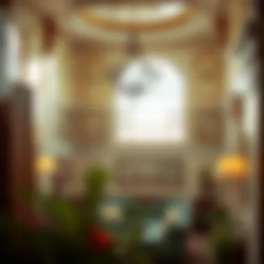 Interior design elements of Leerbach Palace highlighting its historical significance