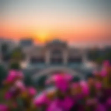 Surrounding landscape of Leerbach Palace integrating nature with urban life