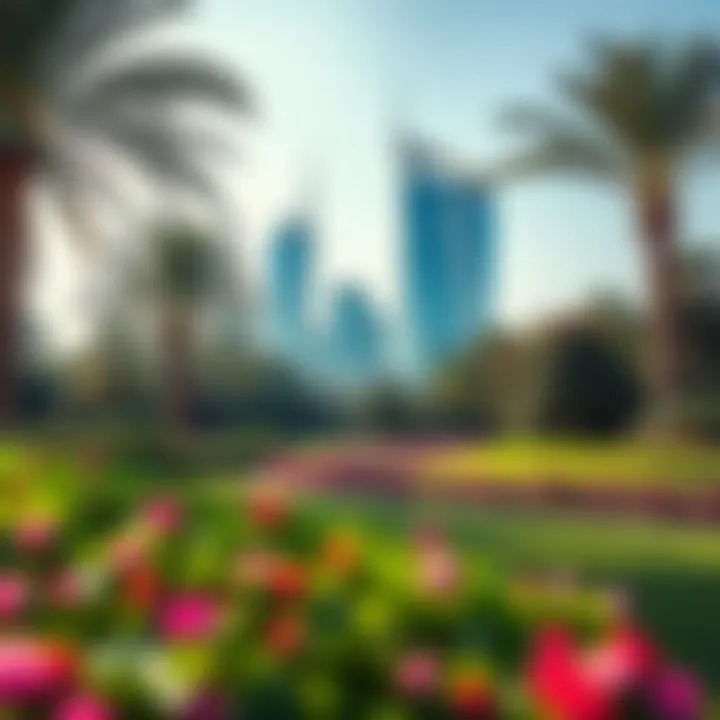 The lush green landscapes and parks in Meydan promoting a healthy lifestyle