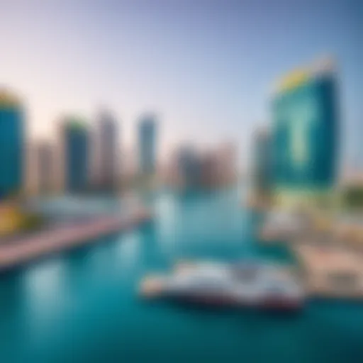 A breathtaking view of the waterfront at Dubai Festival City