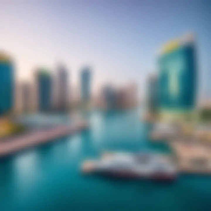 A breathtaking view of the waterfront at Dubai Festival City