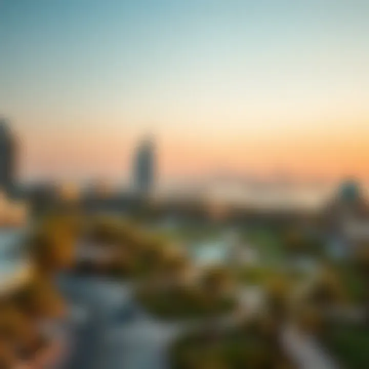 Panoramic view of Jumeirah Park and Pavilion