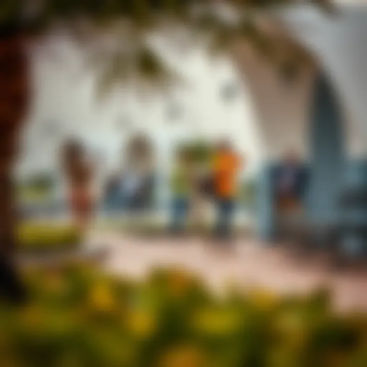 Visitors enjoying amenities at Pavilion Jumeirah Park