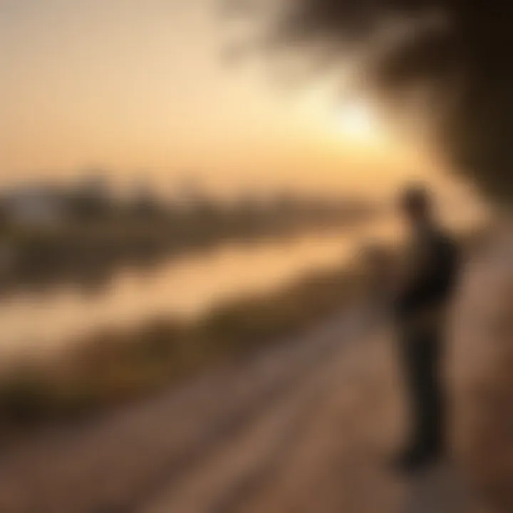 Birdwatchers observing avian life at the reserve