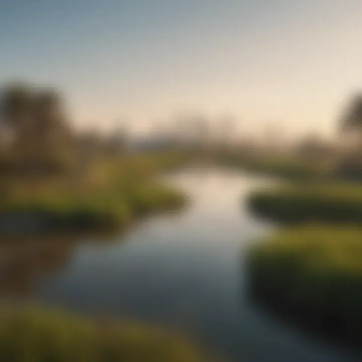 A panoramic view of the Ras Al Khor wetlands