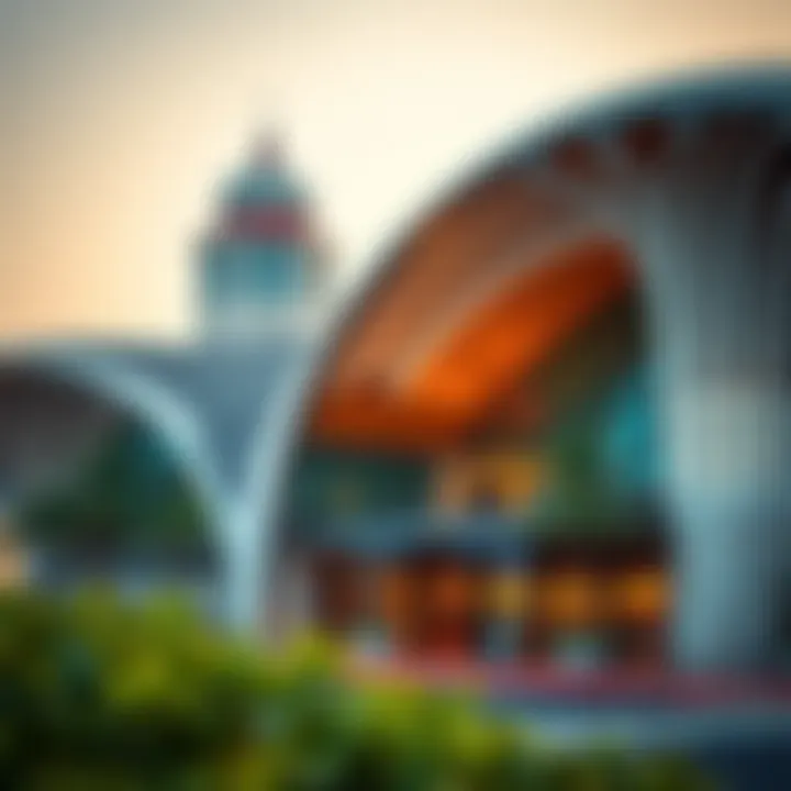 Stunning exterior view of Rashidiya Metro Station showcasing its unique architectural design.