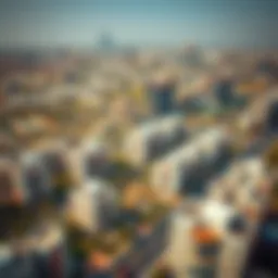 Aerial view of contemporary residential developments in Dubai