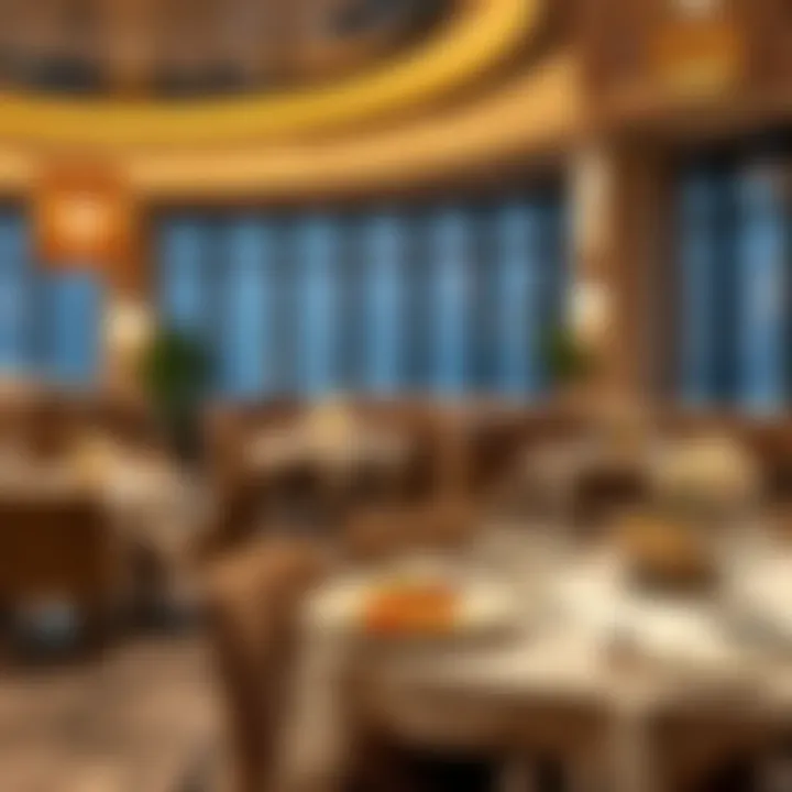 Dining area showcasing exquisite cuisine