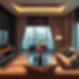 Luxurious living space at Roda Amwaj Suites