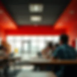 A modern classroom in International City Dubai showcasing students engaged in learning.