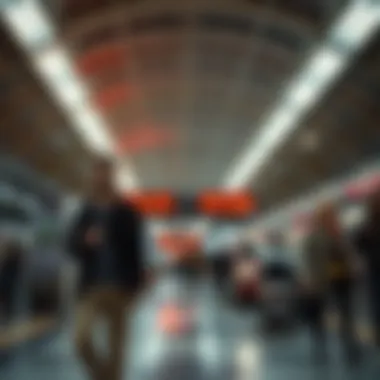 Interior view of the Sports City Metro Station with commuters