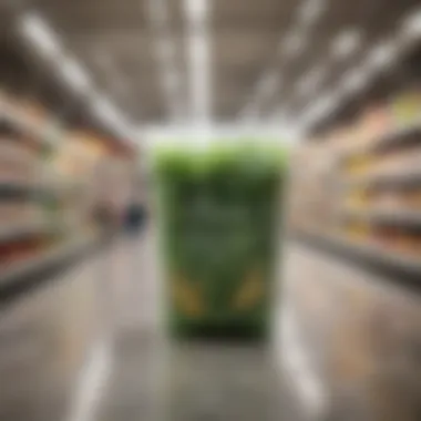 Sustainability Initiatives in Dubai Supermarkets Sustainable packaging solutions displayed prominently in a supermarket.
