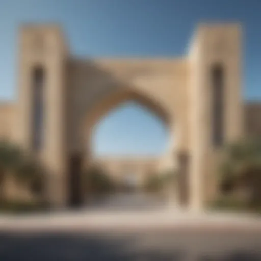 Exterior view of the Al Khail Gate Community Centre showcasing modern architecture