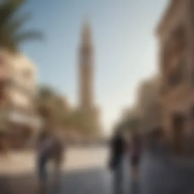 Tourists admiring the Clock Tower and its surroundings