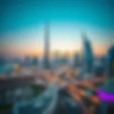 A panoramic view of Dubai's skyline showcasing its modern architecture