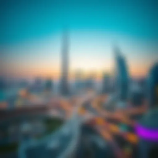 A panoramic view of Dubai's skyline showcasing its modern architecture