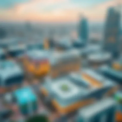 Aerial view of Dubai Medical City showcasing its modern architecture