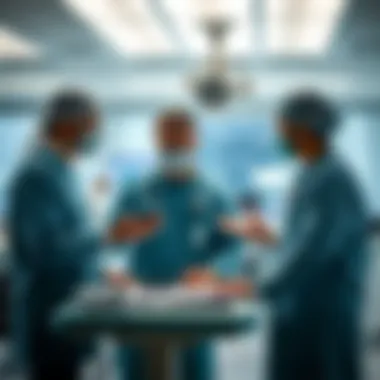 Medical professionals collaborating in a clinical setting in Dubai Medical City