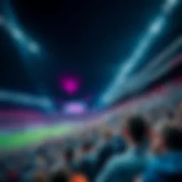 A vibrant stadium filled with enthusiastic fans