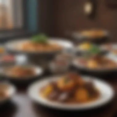 A Feast of Flavors at Tibba Restaurant Diverse culinary dishes beautifully presented on a table