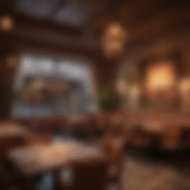 The Warm Ambiance of Tibba Restaurant Elegant interior design of Tibba Restaurant showcasing a warm ambiance