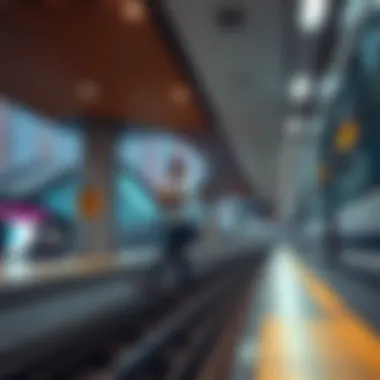 Architectural view of Umm Ramool Metro Station highlighting modern design