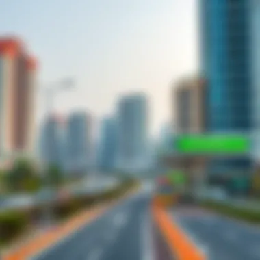 Surrounding area development and urban landscape near the station