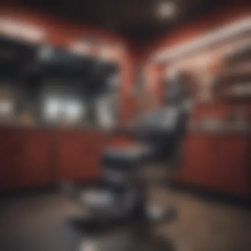 A stylish barber chair in a modern grooming space