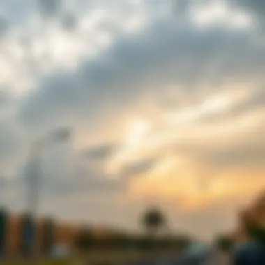 Dynamic weather patterns captured in Al Quoz showing shifting clouds.