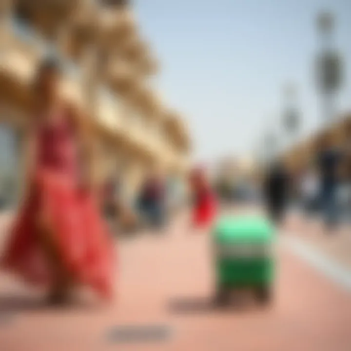 Local residents enjoying outdoor activities in pleasant weather.