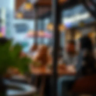 A warm gathering of friends enjoying coffee and conversation at the cafe