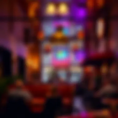 Interior ambiance of Hardee's Town Square reflecting its cultural themes.