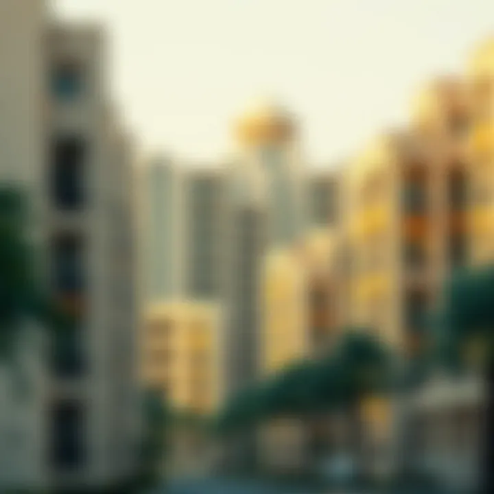 Architectural features of a residential cluster in International City