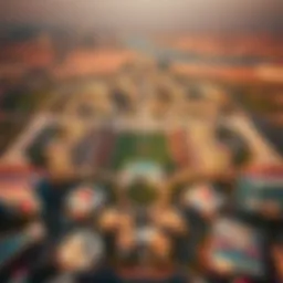 Aerial view showcasing the expanse of Jumeirah Park and its surroundings