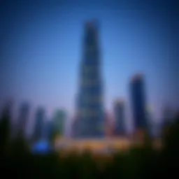 A stunning view of Latifa Tower highlighting its unique architectural design