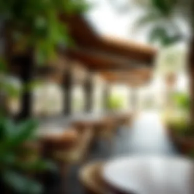 Inviting Outdoor Experience at Loui Restaurant & Cafe Outdoor seating area with lush surroundings