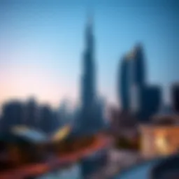 Elegant view of Marina Pinnacle showcasing its towering structure against the Dubai skyline