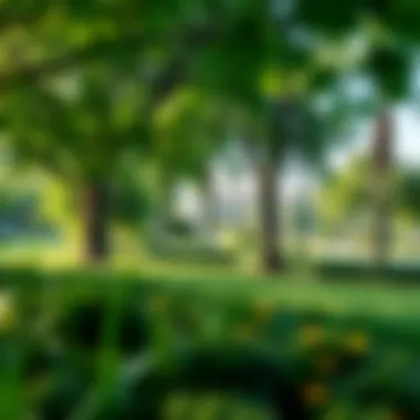 Serene park with lush greenery in Meadows 9