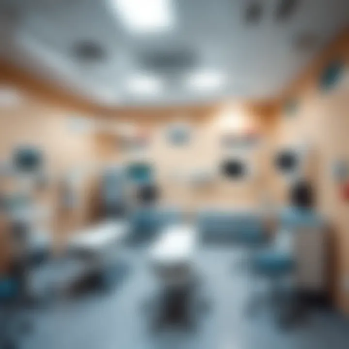 Patient consultation room with advanced medical equipment