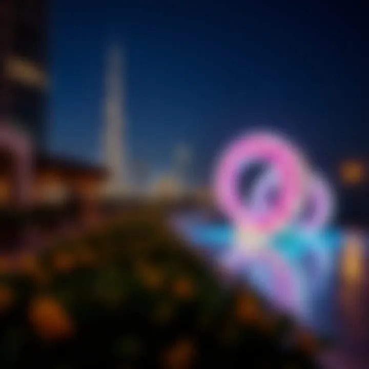 An artistic installation along the promenade, reflecting Dubai's cultural heritage