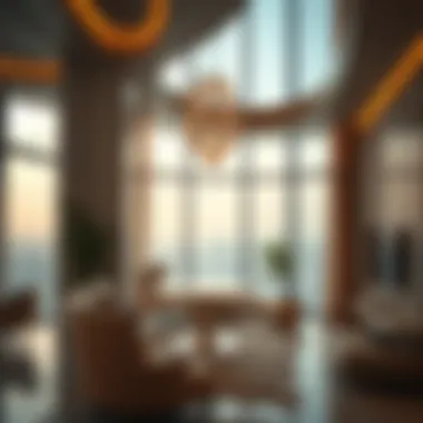 Interior Design of Nastaran Tower Interior design elements of Nastaran Tower showcasing modern aesthetics