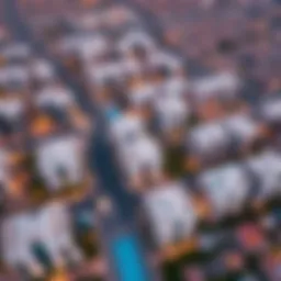 Aerial view of residential neighborhoods near Jebel Ali showcasing modern architecture