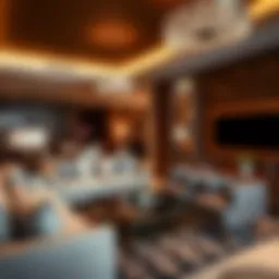 Luxurious living area of Roda Amwaj Suites showcasing elegant decor and spacious layout