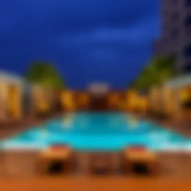 Relaxing pool area at Roda Amwaj Suites inviting guests to unwind