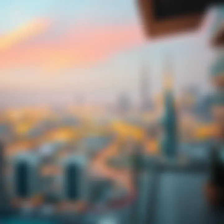 Stunning view from Roda Amwaj Suites balcony overlooking the Dubai skyline