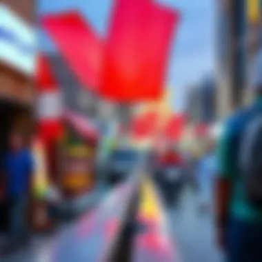 Vibrant local culture and bustling surroundings near Rove Jafiliya