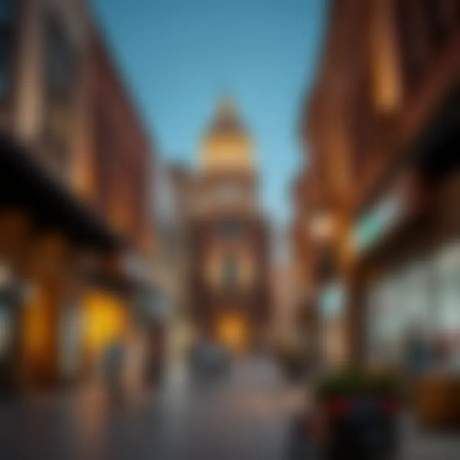 Vibrant streets of Satwa Square showcasing local architecture